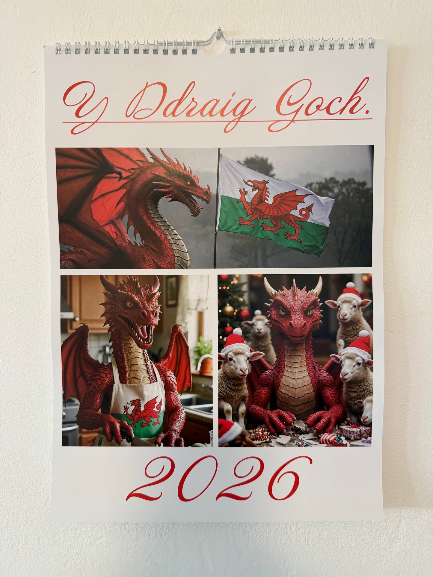 Y Ddraig Goch 2026 calendar.