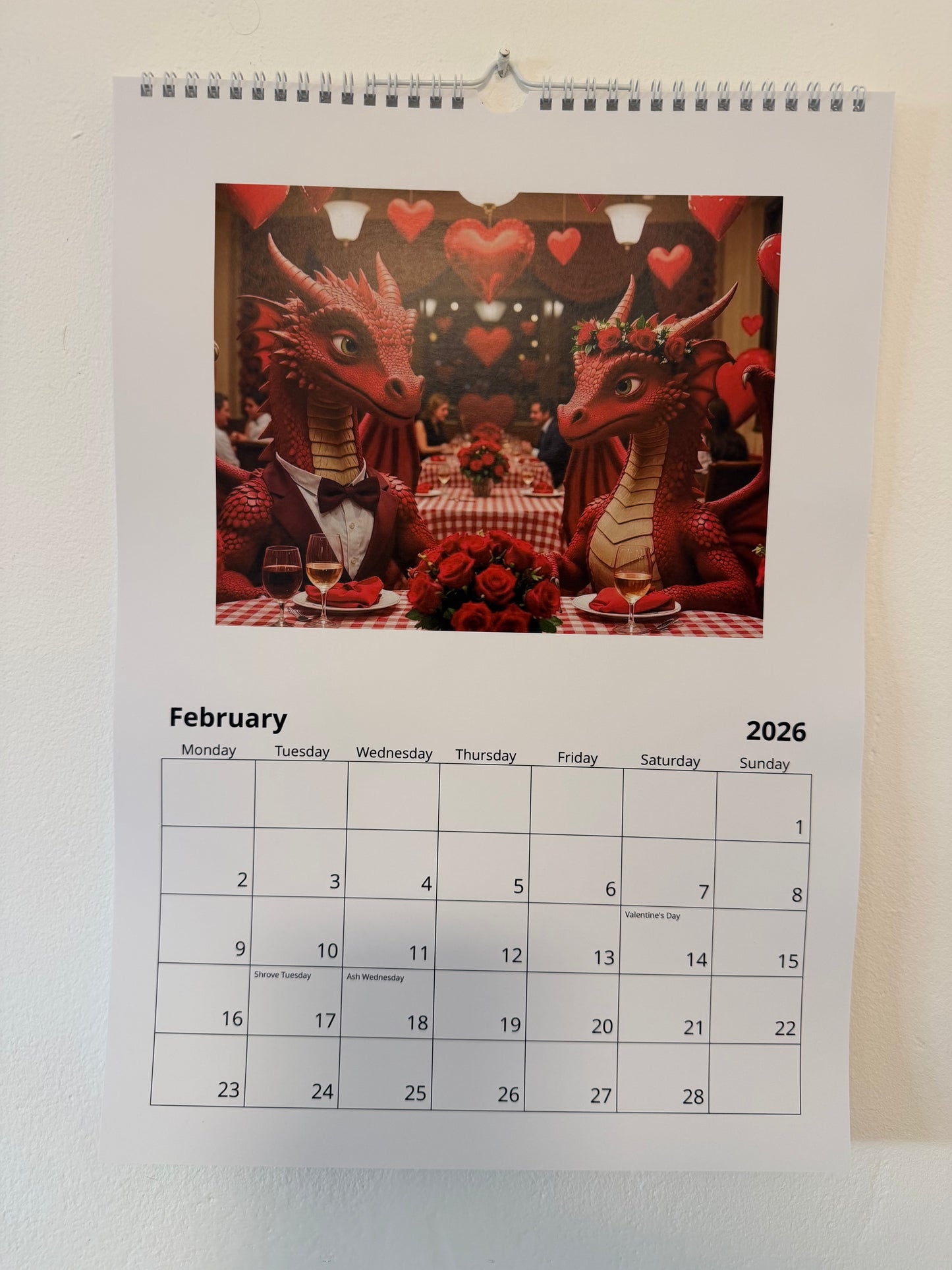 Y Ddraig Goch 2026 calendar.